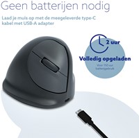 Ergonomisch muis R-Go HE Basic Wireless Rechts M 1 Stuk-5