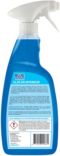 Glasreiniger Blue Wonder Prof glas en int spray 1L 1 Liter-2