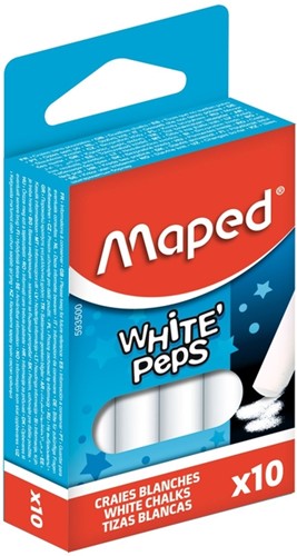 Schoolbordkrijt Maped White'Peps set 10st wit 10 Stuk-2