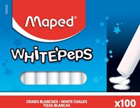Schoolbordkrijt Maped White'Peps ds 100st wit 100 Stuk