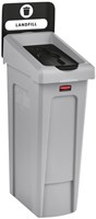 Deksel Rubbermaid Slim Jim RS gesloten zwart 1 Stuk-2