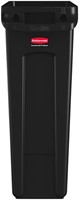 Afvalbak Rubbermaid Slim Jim VT 87L zwart 1 Stuk