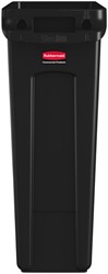 Afvalbak Rubbermaid Slim Jim VT 87L zwart 1 Stuk