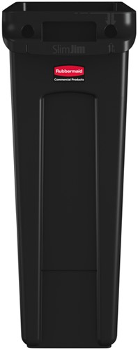 Afvalbak Rubbermaid Slim Jim VT 87L zwart 1 Stuk
