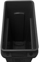 Afvalbak Rubbermaid Slim Jim VT 87L zwart 1 Stuk-2