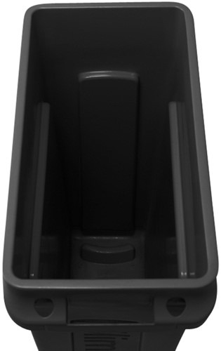 Afvalbak Rubbermaid Slim Jim VT 87L zwart 1 Stuk-2
