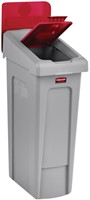 Deksel Rubbermaid Slim Jim RS gesloten rood 1 Stuk-3