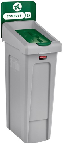Deksel Rubbermaid Slim Jim RS gesloten groen 1 Stuk-2