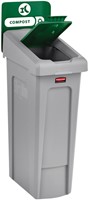 Deksel Rubbermaid Slim Jim RS gesloten groen 1 Stuk-3