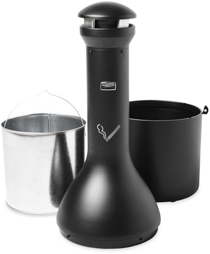 Asbak Rubbermaid Infinity Genie staand zwart 1 Stuk-1