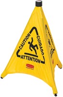 Waarschuwingskegel Rubbermaid driezijdig 76cm geel 1 Stuk