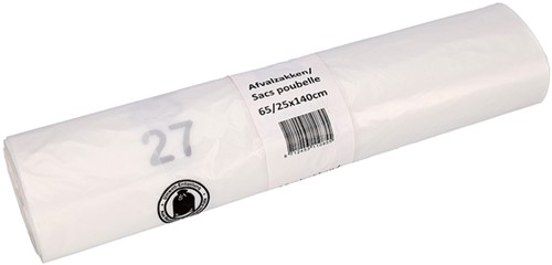 Afvalzak Cleaninq 65-25x140 rcycld T25 240L transp 10 Zak