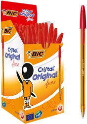 Balpen Bic Cristal F rood 1 Stuk