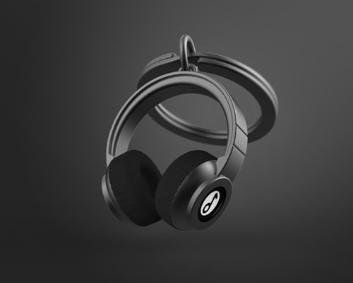 Sleutelhanger Metalmorphose koptelefoon 1 Stuk-1