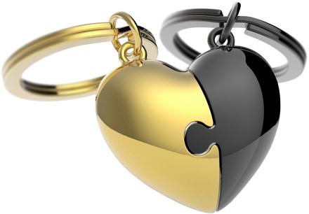 Sleutelhanger Metalmorphose puzzelhart 1 Stuk
