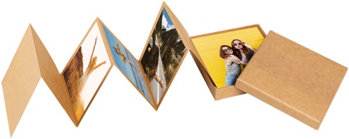 Leporello box walther 11 foto 10x10 kraft 1 Stuk-2