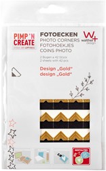 Fotohoeken walther design goud 2 vellen a 42 stuks 2 Vel