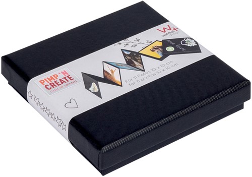 Leporello box walther 11 foto 10x10 zwart 1 Stuk