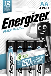 Batterij Energizer Max Plus AA alkaline 4st 4 Stuk