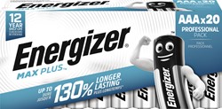 Batterij Energizer Max Plus AAA alkaline 20st 20 Stuk