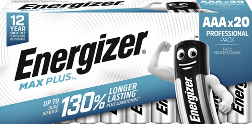 Batterij Energizer Max Plus AAA alkaline 20st 20 Stuk
