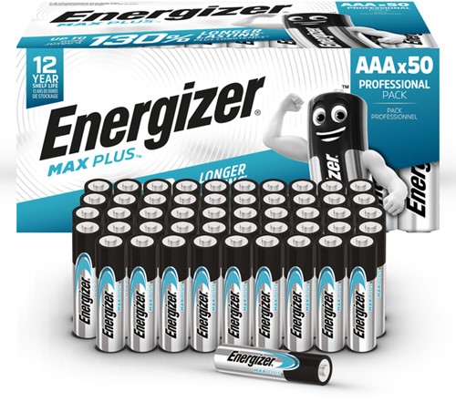 Batterij Energizer Max Plus 50x AAA alkaline 50 Stuk-2