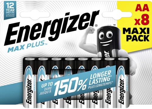 Batterij Energizer Max Plus 8x AA alkaline 8 Stuk