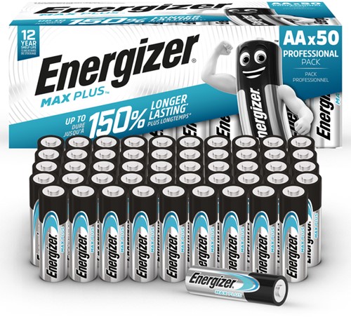 Batterij Energizer Max Plus 50x AA alkaline 50 Stuk-2