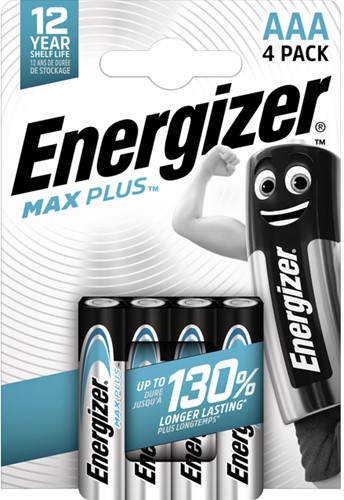 Batterij Energizer Max Plus 4x AAA alkaline 4 Stuk