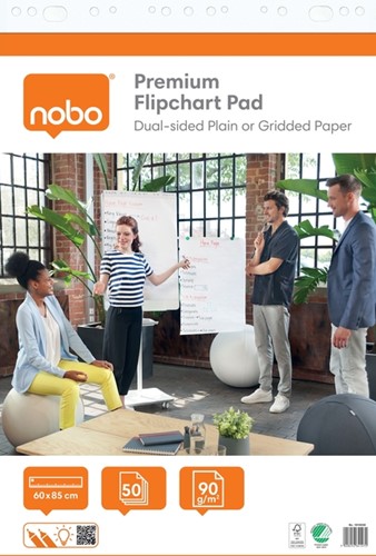 Flipoverpapier Nobo premium 60x85cm dubbelzijdig 1 Stuk