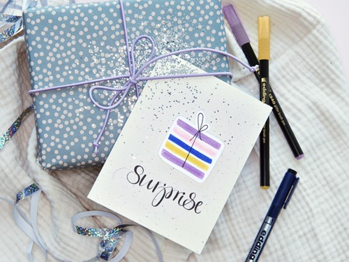 Brushpen edding 1340 4st glitter assorti 4 Stuk-1