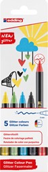Fineliner edding 1200 F 5st glitter assorti 5 Stuk