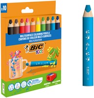 Kleurpotlood BicKids Multi Surface 10st ass 10 Stuk-1