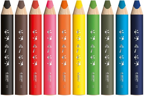 Kleurpotlood BicKids Multi Surface 10st ass 10 Stuk-2