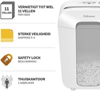 Papiervernietiger Fellowes LX70 4x40mm wit 1 Stuk-3