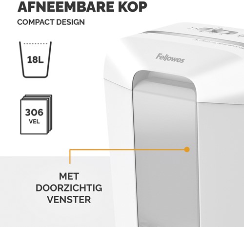 Papiervernietiger Fellowes LX70 4x40mm wit 1 Stuk-3