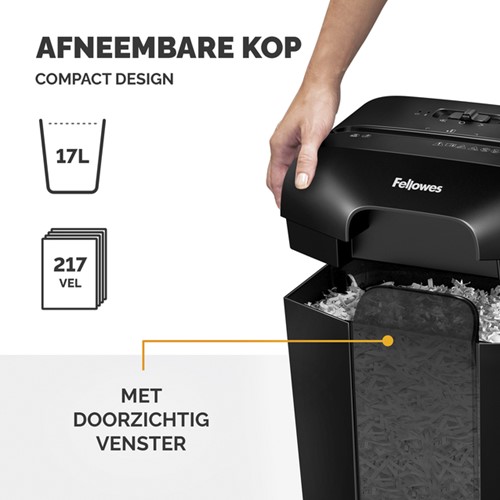 Papiervernietiger Fellowes LX50 4x37mm zwart 1 Stuk-3