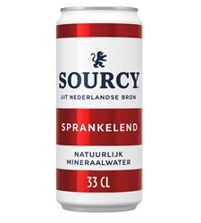 Water Sourcy rood blik 330ml 330 Milliliter