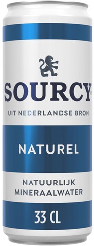 Water Sourcy blauw blik 330ml 330 Milliliter