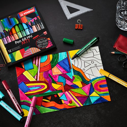 Viltstift STABILO Pen 68/30 Max bleek vermiljoen 1 Stuk-4