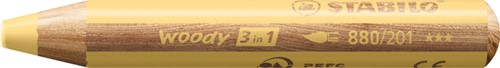 Kleurpotlood STABILO 880 woody 3 in 1 pastel geel 1 Stuk
