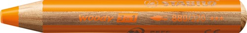 Kleurpotlood STABILO 880 woody 3 in 1 oranje 1 Stuk