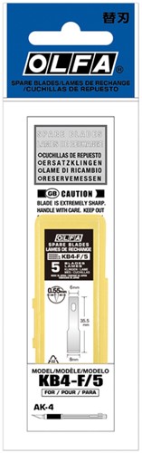 Reservemes Olfa KB4-F/5 5 Stuk