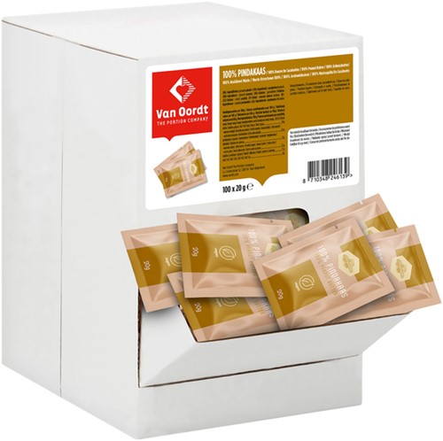 Pindakaas van Oordt 100 procent 100x20gr 100 Zak
