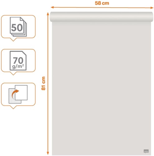 Flipoverpapier Nobo gerecycled 58x81cm plano 1 Stuk-3