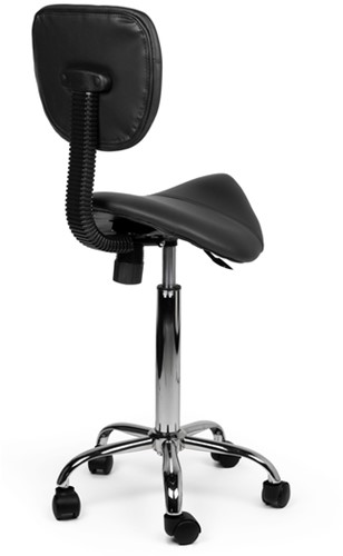 Zadelkruk Office rugleuning medium harde wielen zw 1 Stuk-1