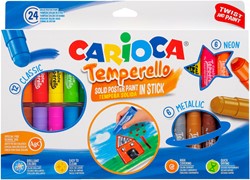 Verfstift Carioca Temperello set a 24 kleuren 24 Stuk