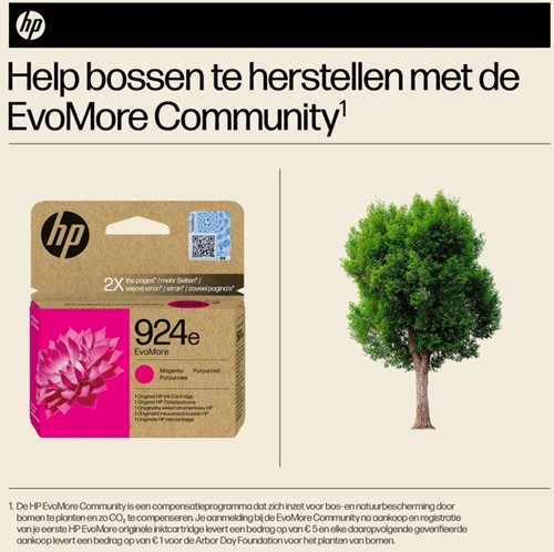 Inktcartridge HP 4K0U8NE 924E Evomore rood 1 Stuk-1