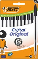 Balpen Bic Cristal M 10st zwart 10 Stuk