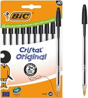 Balpen Bic Cristal M 10st zwart 10 Stuk-2